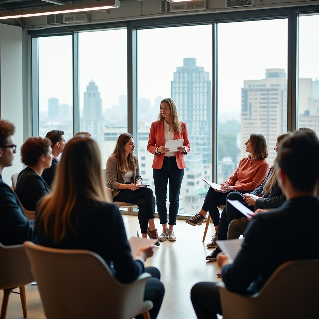 Firemný tím na vzdelávacom workshope o financiách